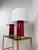 Italian Ruby Red Glazed Ceramic and Brass Twin Table Lamps, 1970s, Set of 2 For Sale - Image 10 of 18