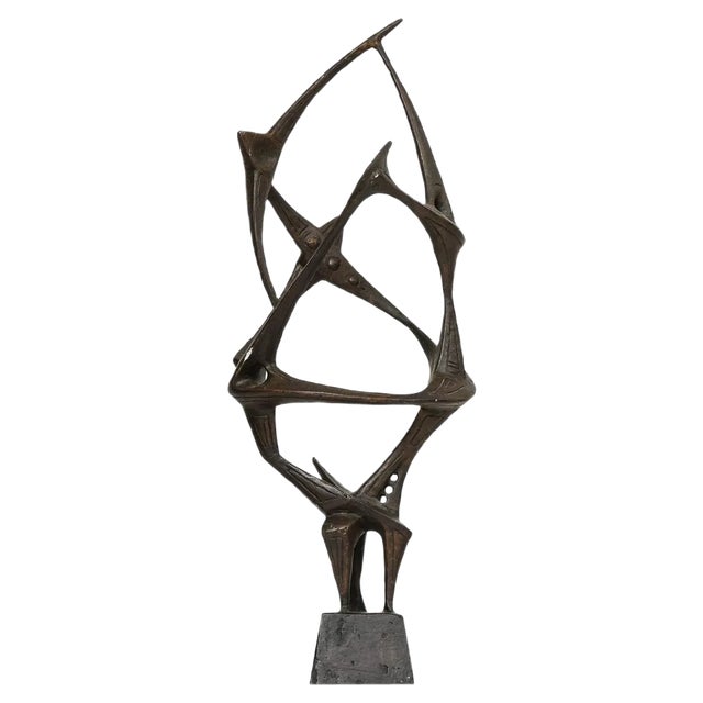 Hjalmar Ekberg, Abstract Sculpture, 1960s, Wood For Sale
