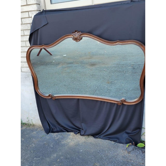 Early 21st Century 21st Century Walnut Wall / Hallway / Fireplace Mirror . For Sale - Image 5 of 15