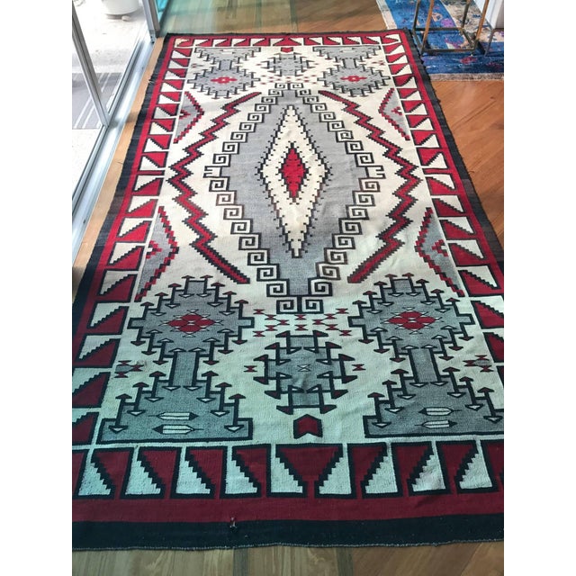 Native American Large and Rare Antique Navajo Klagetoh Rug For Sale - Image 3 of 8