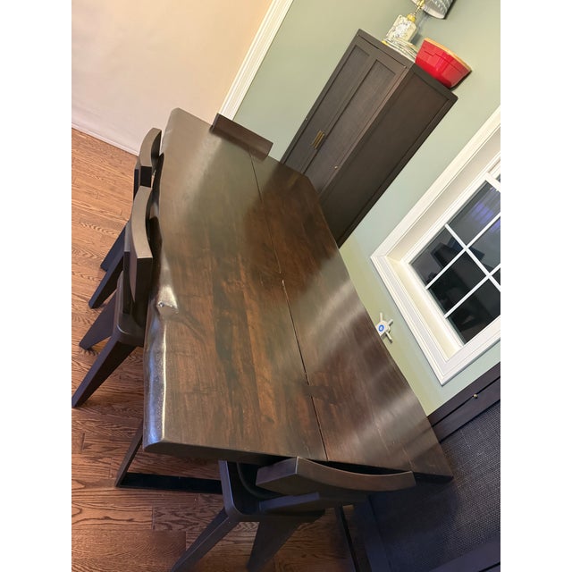 2010s Crate and Barrel Yukon Table With Chairs For Sale - Image 5 of 6