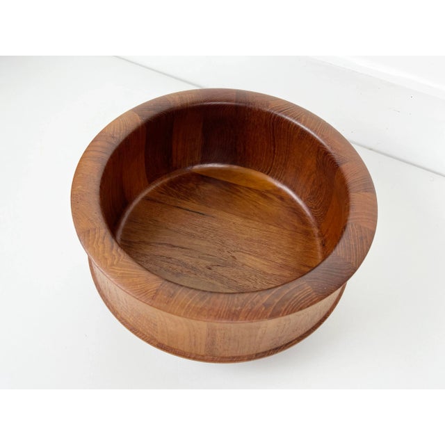 Large vintage danish teak bowl by Nissen. Designer: Richard Nissen Manufacturer: Nissen Studios Year: 1960s Origin:...