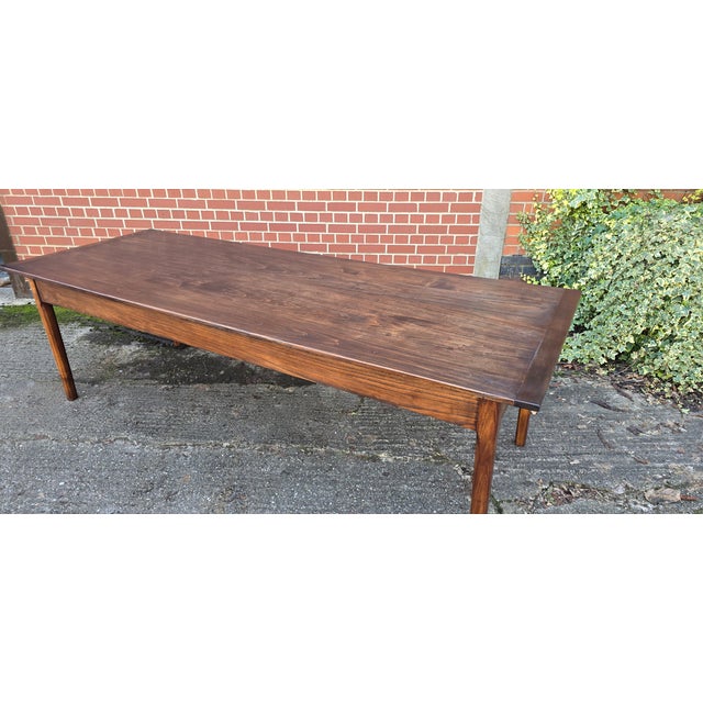 Large French Refrectory Farmhouse Kitchen Dining Table, 1800s For Sale - Image 13 of 16