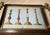 19th Century Antique 19th Century French Boulle Wood Brass Original Watercolor Vanity Tray For Sale - Image 5 of 14