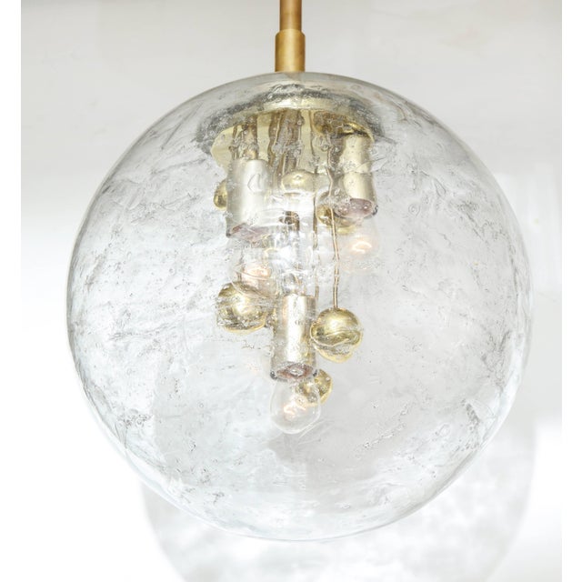 Metal 1970s Space Age Sputnik Pendant Light by Doria For Sale - Image 7 of 10