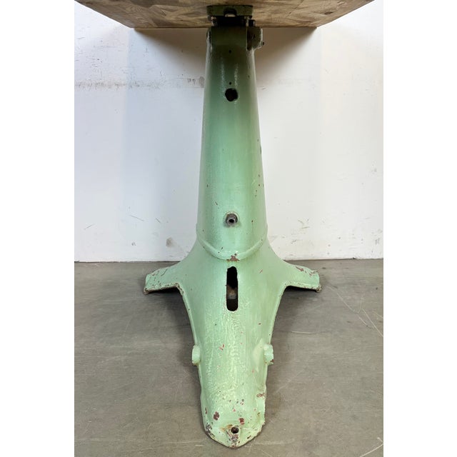 Industrial Green Cast Iron Table, 1960s For Sale - Image 18 of 18