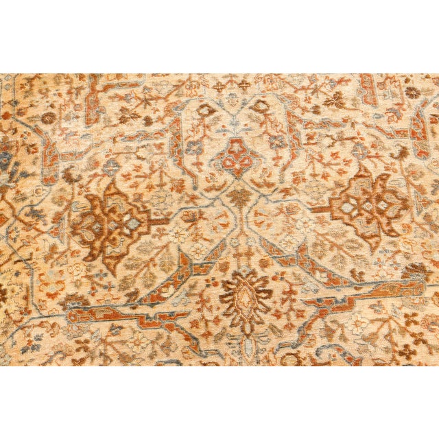 Early 20th Century Fine Antique Persian Tabriz Botanic Design Handmade Wool Rug For Sale - Image 5 of 8