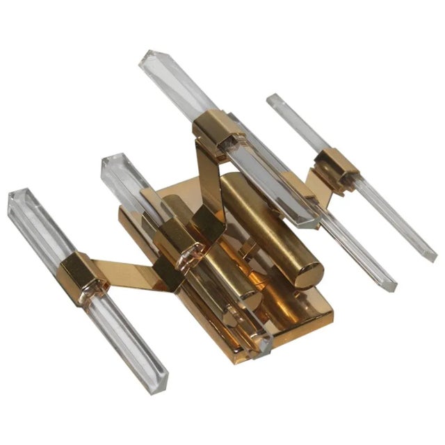 Metal Vintage Sconce by Gaetano Sciolari For Sale - Image 7 of 7