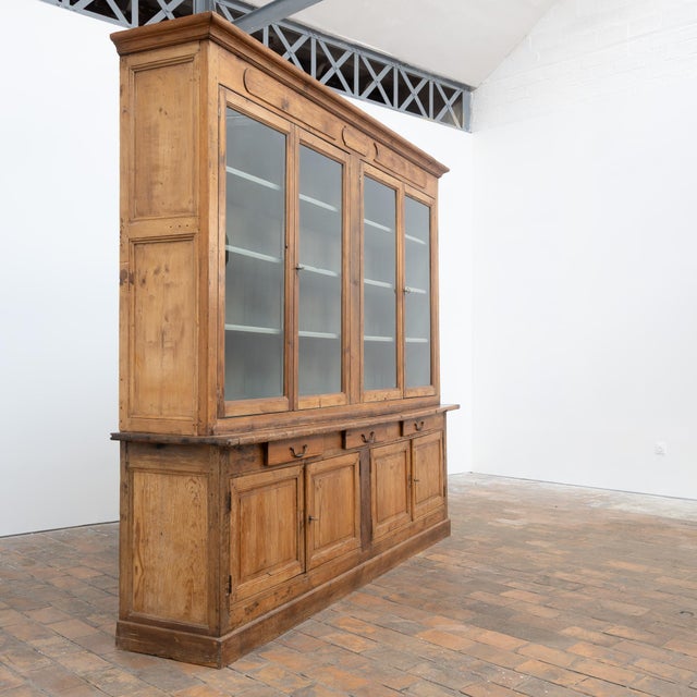 Antique Oak and Fir Bookcase, 1900 For Sale - Image 4 of 12