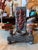 Black Brutalist Ritualistic Pagan Small Altar Totem Piece of Horned Deity With Candle Holders & Chalice For Sale - Image 8 of 10