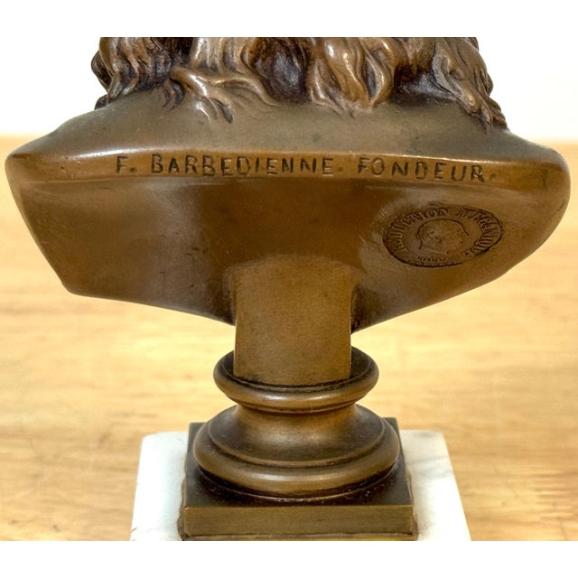 Bronze Reduction Bust of Molière by F. Barbedienne, after Caffieri For Sale - Image 17 of 18
