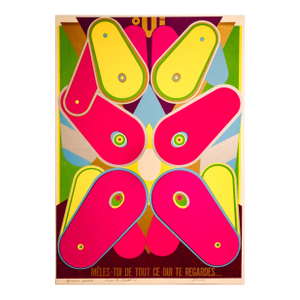 1974 Original Vintage Serigraphy Poster - "Mêles-Toi De Tout Ce Qui Te Regardes..." - Centre Culturel Canadien, Guy Montpetit