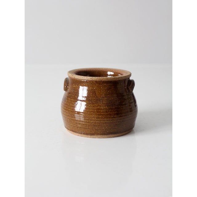 Late 20th Century Vintage Handmade Studio Pottery Chilled Server & Butter Crock For Sale - Image 5 of 15