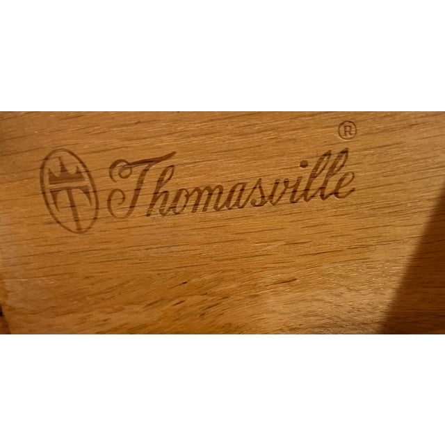 1980s Professionally Refinished Thomasville Solid Wood Sideboard in Sage Green For Sale - Image 10 of 10