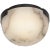 Kelly Wearstler for Visual Comfort Signature Melange 5" Solitaire Flush Mount in Bronze with Alabaster Shade For Sale