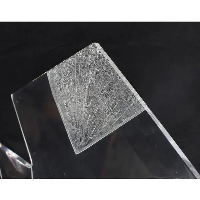 Mid-Century Modern Carved Bent Lucite Dining Chairs - Set of 4 For Sale - Image 3 of 5