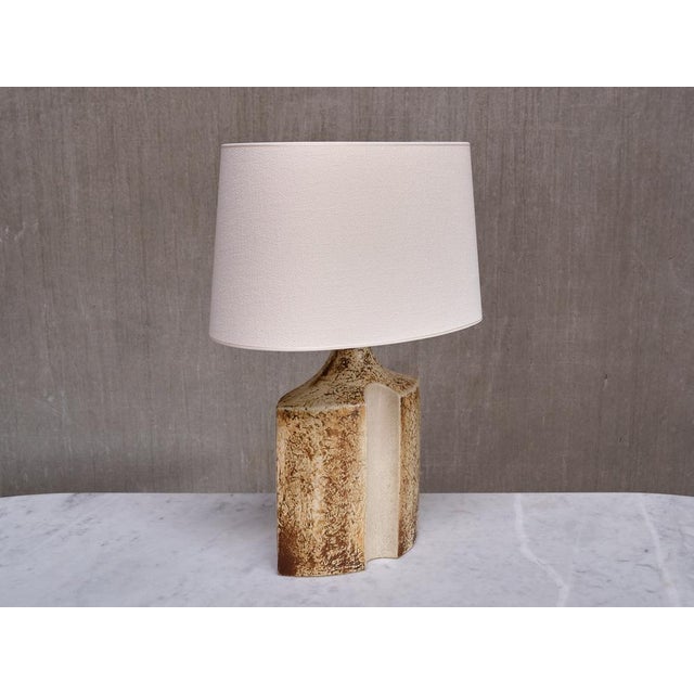 Mid-Century Modern Large Ceramic Table Lamp by Haico Nietzsche for Søholm Stoneware, Denmark, 1960s For Sale - Image 3 of 14