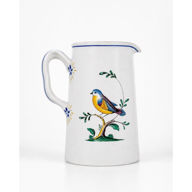 English Vintage Copeland Spode Queen’s Bird Pitcher Jug England Fine Stone 24 Oz For Sale - Image 3 of 8