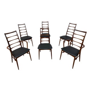 Mid-Century Danish Modern Koefoeds Hornslet "Lis" Teak Dining Chairs - Set of 6 For Sale