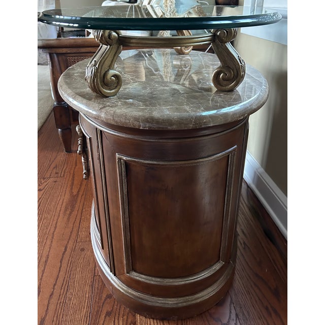 Henredon Burl Walnut Oval Center Lamp Side Occasional Table For Sale - Image 10 of 11