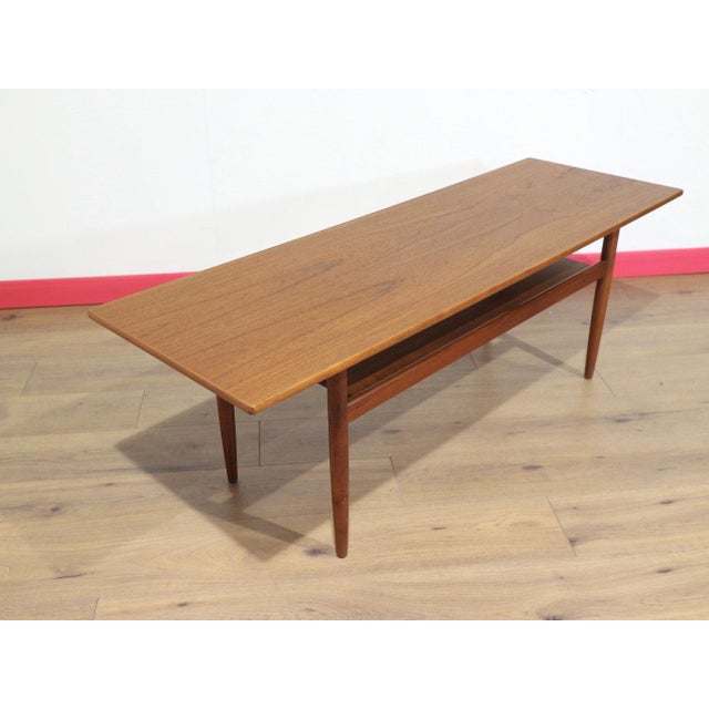Mid 20th Century Mid Century Modern Vintage Teak Coffee Table Danish Style For Sale - Image 5 of 14