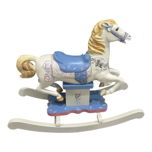 1990s Vintage Hand Painted Carousel Rocking Horse