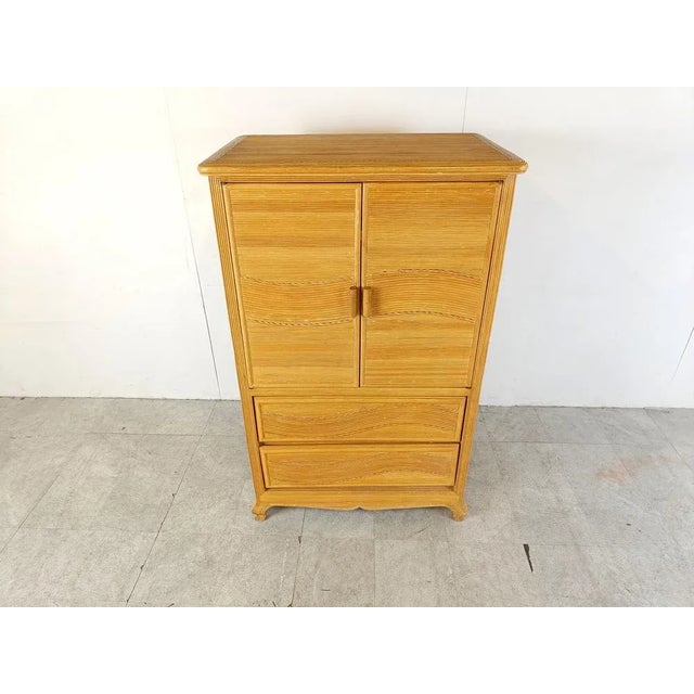 Vintage Pencil Reed Cabinet, 1970s For Sale - Image 4 of 9