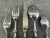 Mid-Century Modern Vintage LC Germain Rostfrei Black Rivets Flatware Forks Spoons Knives - 46 Pieces For Sale - Image 3 of 4