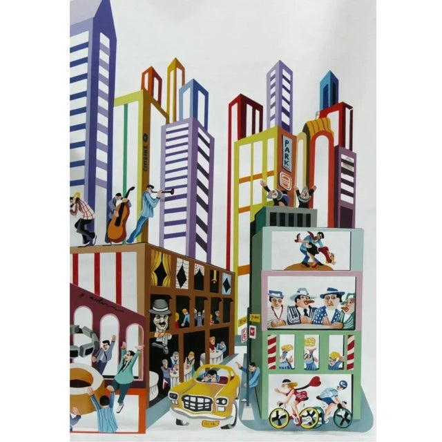 Early 21st Century Yuval Mahler Large Metal Sculpture Wall Hanging 3D Painting New York City Whimsical Pop Art, 2000 For Sale - Image 5 of 8