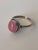Vintage Rose Quartz Cabochon Stone and Sterling Ring (Size 9.5) For Sale - Image 6 of 8