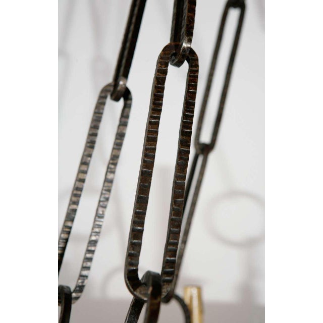 1920s French Iron Chandelier For Sale - Image 9 of 10