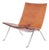 PK22 Easy Chair in Patinated Cognac Leather by Poul Kjærholm for E. Kold Christensen, 1950s For Sale