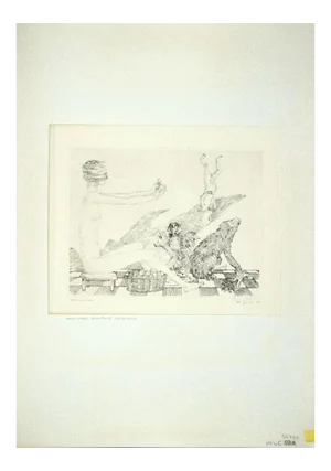 Leo Guida , The Fortune-Teller and Various Animals, Etching, 1972