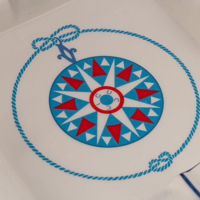 White Vintage Italian Ceramic Ashtray from Gucci, 1980 For Sale - Image 8 of 13