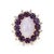 Lavender Jade Pendant Amethyst Diamond Vintage 14k Yellow Gold Enhancer Jewellery For Sale - Image 4 of 4