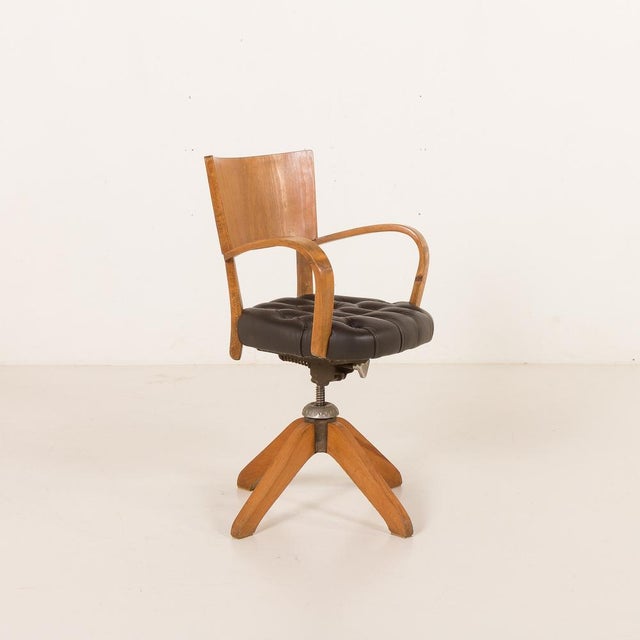 Mid-Century Italian Reclining Desk Chair, 1950s For Sale - Image 4 of 17