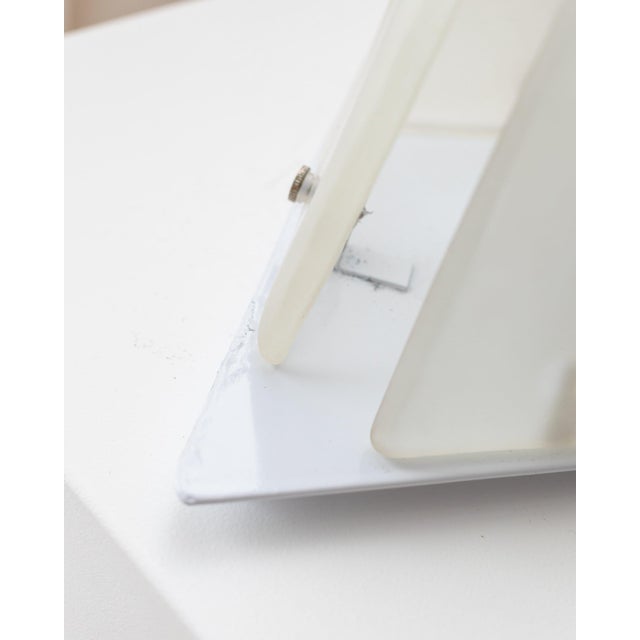 Glass Murano Pyramid Table Lamp in Frosted Glass, Italy, 1970s For Sale - Image 7 of 11