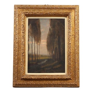 Cabutti, Alta Langhe Landscape Scene, Oil on Cardboard For Sale