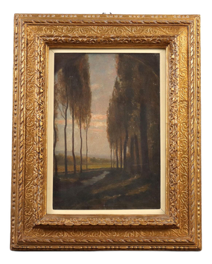 Cabutti, Alta Langhe Landscape Scene, Oil on Cardboard