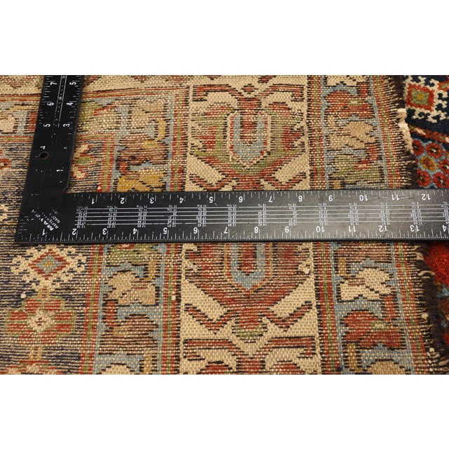 Textile Late 19th Century Persian Mazlaghan Hamadan Rug, 04'01 X 05'10 For Sale - Image 7 of 10