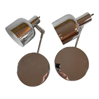 1970s Underwriters Laboratories Chrome Wall Sconces - a Pair For Sale