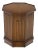 Two Doors Compartment Cabinet Octagon Shape Side Occasional End Table Pedestal For Sale