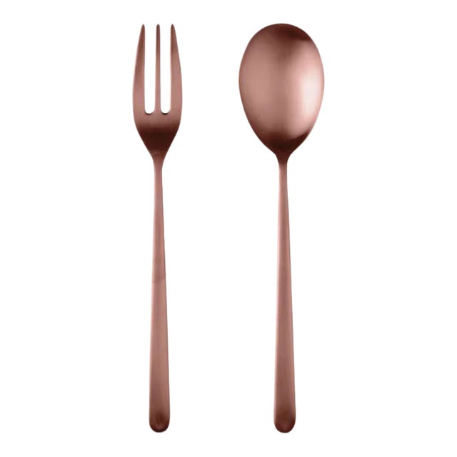 Mepra Linea 2-Piece Hostess Serving Set, Ice Bronze For Sale