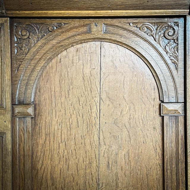 Antique German Oak Wardrobe, 1680 For Sale - Image 11 of 16