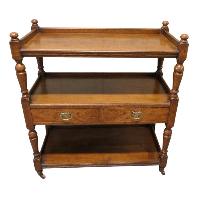 Victorian Oak Three-Tier Buffet For Sale
