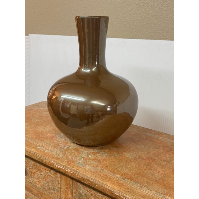Martino Interiors Contemporary Ceramic Bottle Vase For Sale - Image 4 of 12