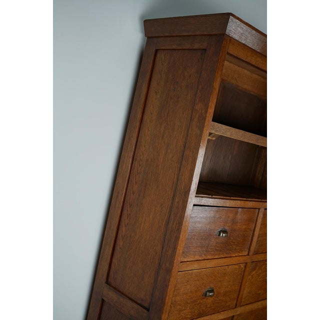 Antique French Oak Filing Cabinet, 1920s For Sale - Image 15 of 18