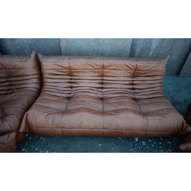 Togo Sofa Set by Michel Ducaroy for Ligne Roset, Set of 5 For Sale - Image 6 of 10