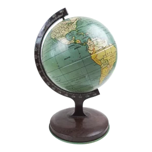 Small Vintage 1930's Metal World 5 In. Globe