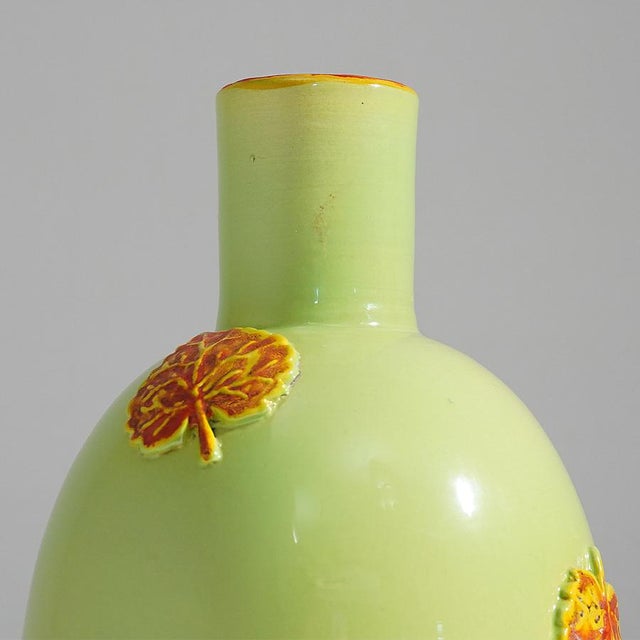 Green Ceramic Vase by Domenico Minganti for Cooperativa Ceramica di Imola, 1950s For Sale - Image 8 of 15